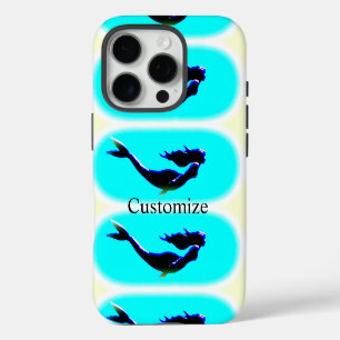 Funda iPhone 16 Pro sirena de natación negra