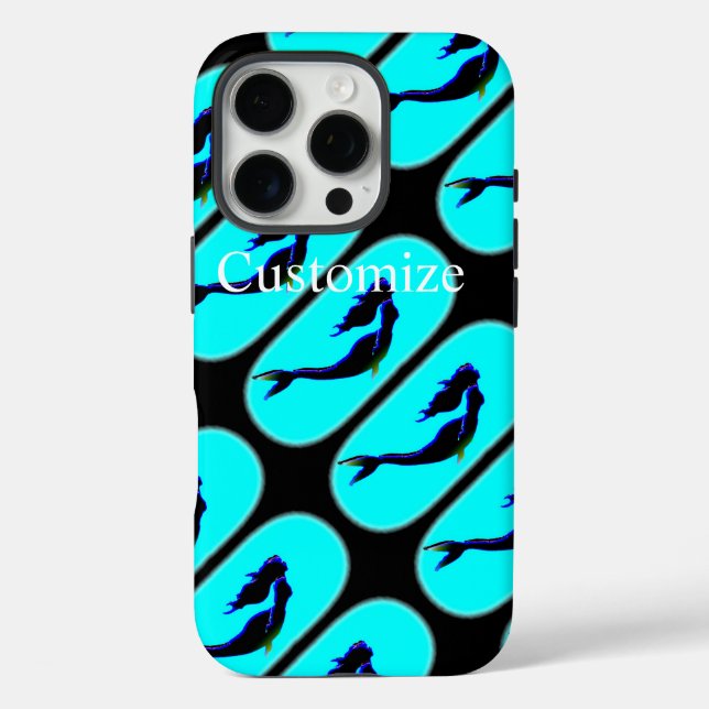 Funda iPhone 16 Pro sirenas negras en ascenso (Reverso )