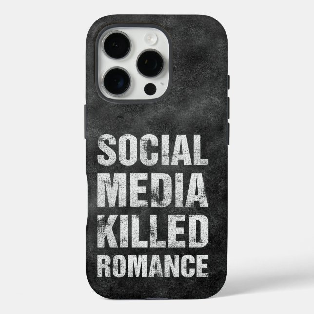 Funda iPhone 16 Pro Social Media Killed Romance (Reverso )