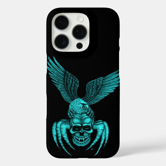 Funda iPhone 16 Pro Spiderskull con águila (Reverso )