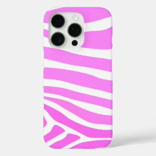 Funda iPhone 16 Pro Stylish Pink Zebra Print