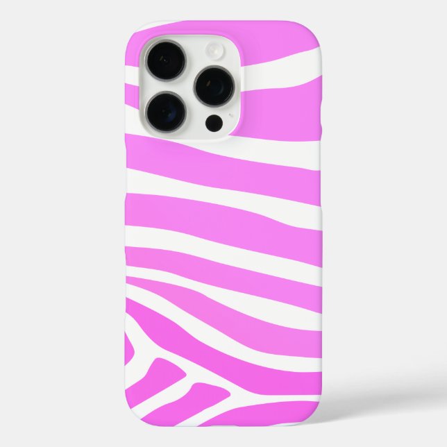 Funda iPhone 16 Pro Stylish Pink Zebra Print (Reverso )