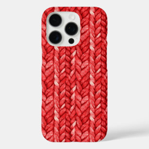 Funda iPhone 16 Pro Suéter Rojo Falso