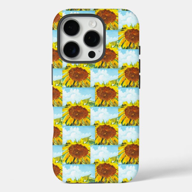 Funda iPhone 16 Pro Sunflower de verano acuático (Reverso )