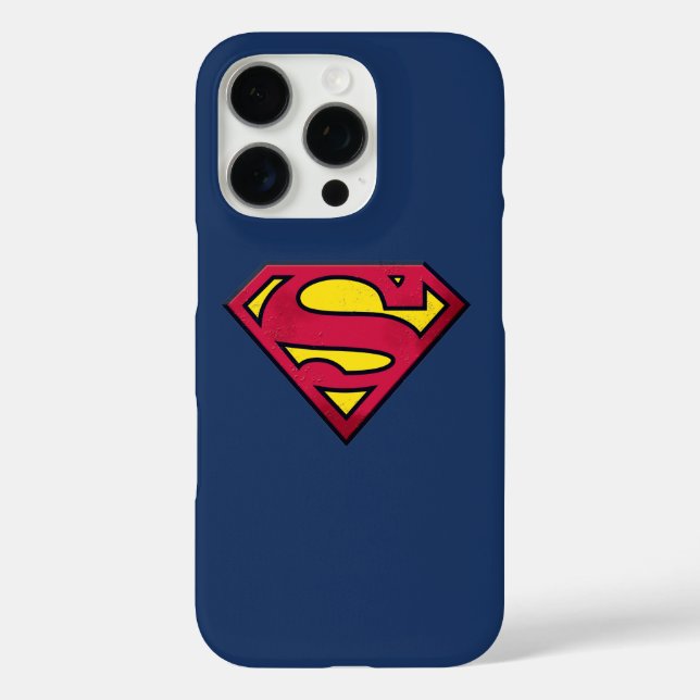 Funda iPhone 16 Pro Superman S-Shield | Logotipo de suciedad (Reverso )