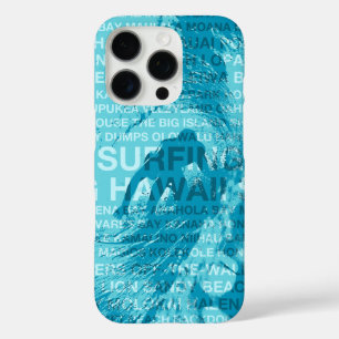 Funda iPhone 16 Pro Surfing Hawaii Green Room Hawaiian Surfer - Aqua 