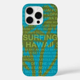 Funda iPhone 16 Pro Surfing Hawaii Palm Trees Tropical Hawaiano