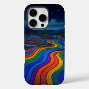 Funda iPhone 16 Pro Surreal Dreamscape Moonlight Rainbow Land