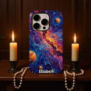Funda iPhone 16 Pro Swirl Interstellar: Vista Planetario