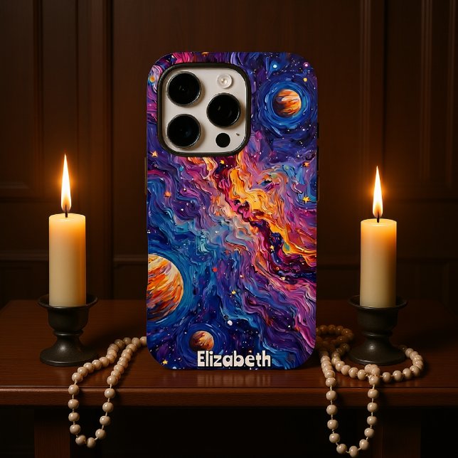 Funda iPhone 16 Pro Swirl Interstellar: Vista Planetario (Subido por el creador)