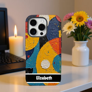 Funda iPhone 16 Pro Tapa de teléfono abstracta texturizada de personal