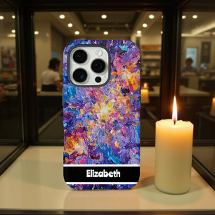 Funda iPhone 16 Pro Tapa del teléfono de ráfaga cósmica del personaliz