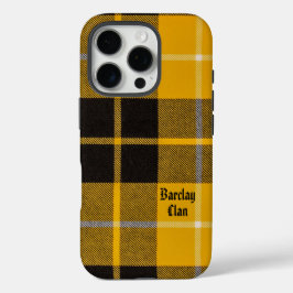 Funda iPhone 16 Pro Tartan del Clan Barclay Dress con nombre monograma
