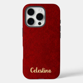 Funda iPhone 16 Pro terciopelo real personalizado