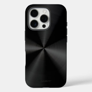 Funda iPhone 16 Pro Textura de acero inoxidable con acabado metálico n