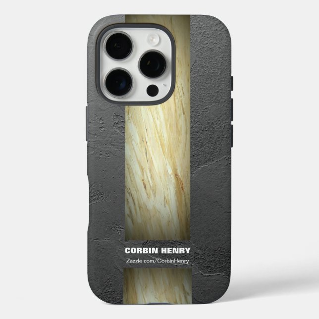 Funda iPhone 16 Pro Textura de mármol de tonos terrosos (Reverso )