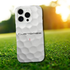 Funda iPhone 16 Pro Textura de pelota de golf blanca con hoyuelos Nomb