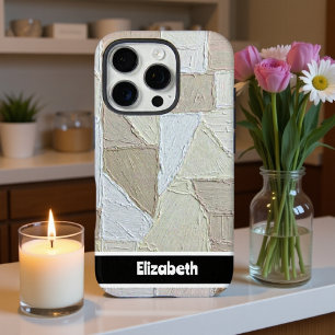 Funda iPhone 16 Pro Textura de trabajo en mosaico personalizada