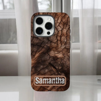 Funda iPhone 16 Pro Textura Rustic Tree Bark personalizada