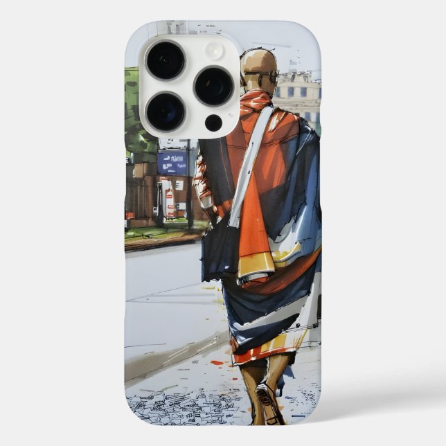 Funda iPhone 16 Pro Thich Minh Tue | Peaceful Monk – Walking  (Reverso )