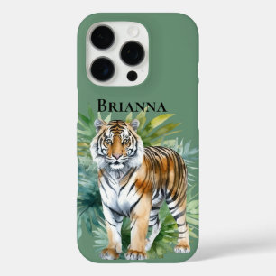 Funda iPhone 16 Pro Tigre con hojas