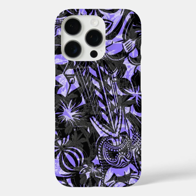 Funda iPhone 16 Pro Tiki Trader Hawaiano Lavender Gray (Reverso )