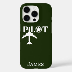 Funda iPhone 16 Pro Tipografía piloto y personalización Minimalista de