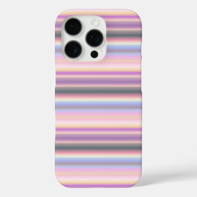 Funda iPhone 16 Pro Tiras de arcoiris Pastel - Patrón (Reverso )