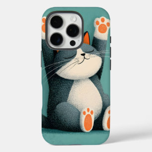 Funda iPhone 16 Pro Tomador de siestas profesional Gato divertido durm