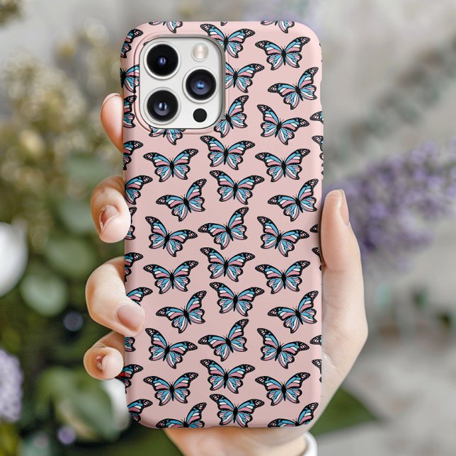 Funda iPhone 16 Pro Transformar el orgullo transgénero LGBTIQ (Step out with confidence and color in these eye-catching design featuring trans pride colors!)