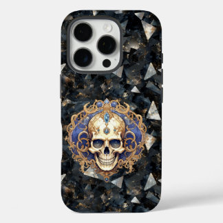 Funda iPhone 16 Pro Treasure Skull sobre estuche para iPhone de diaman