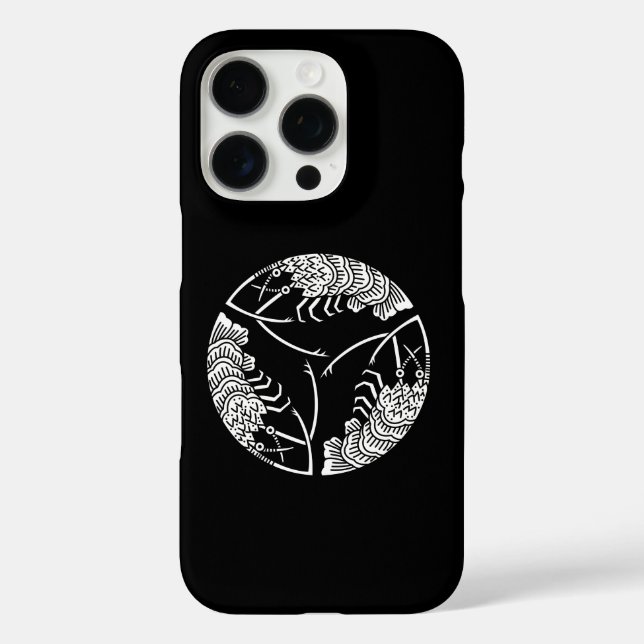 Funda iPhone 16 Pro Tres langostas espinosas de cabeza a cola (Reverso )