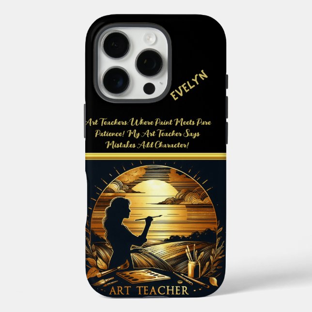Funda iPhone 16 Pro Un apasionado profesor de arte inspira al atardece (Reverso )