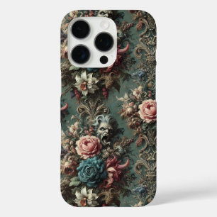 Funda iPhone 16 Pro Un Dirge Desquiciado - Diseño floral gótico