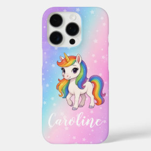 Funda iPhone 16 Pro unicornio mágico colorido