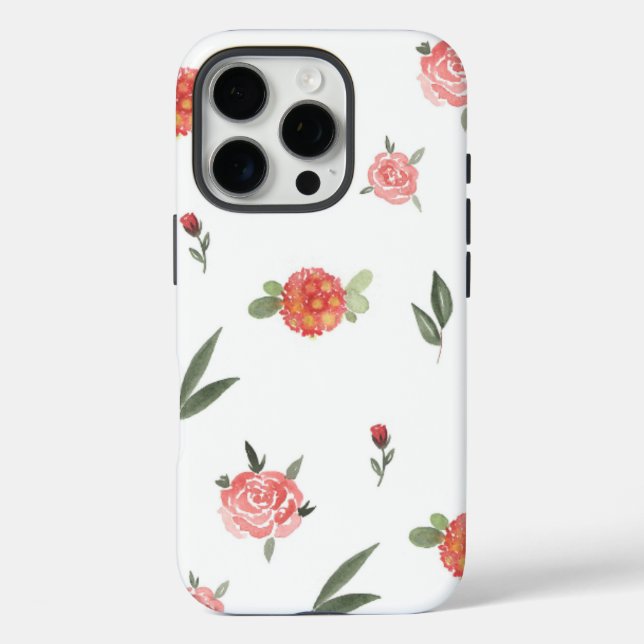 Funda iPhone 16 Pro Unique Custom Floral Photo (Reverso )