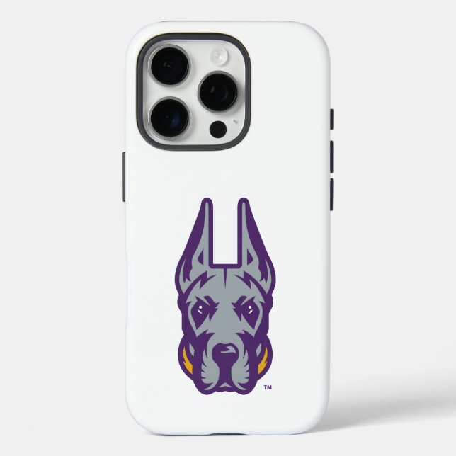 Funda iPhone 16 Pro Universidad de Albany Gran Cabeza de Mascota Dane (Reverso )