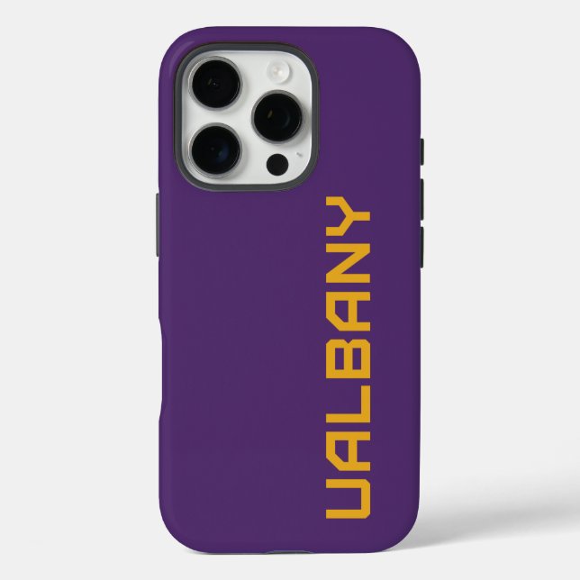 Funda iPhone 16 Pro Universidad de Albany Wordmark (Reverso )