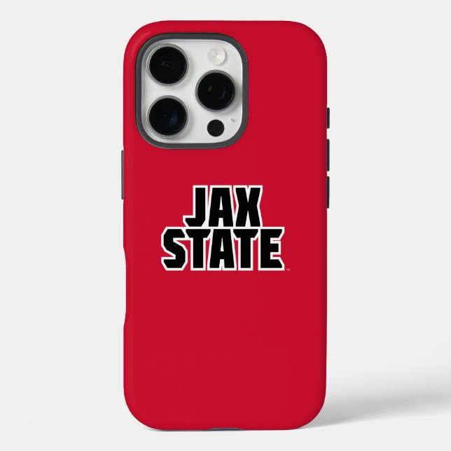 Funda iPhone 16 Pro Universidad Estatal de Jacksonville JAX STATE Text (Reverso )