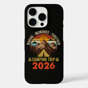 Funda iPhone 16 Pro Viaje de camping familiar al atardecer retro 2026