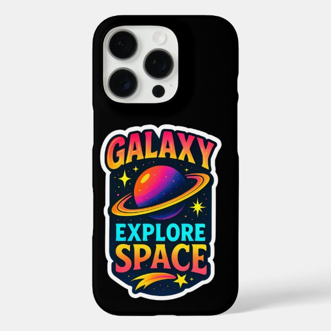 Funda iPhone 16 Pro Vibes celestiales en órbita eléctrica (Reverso )