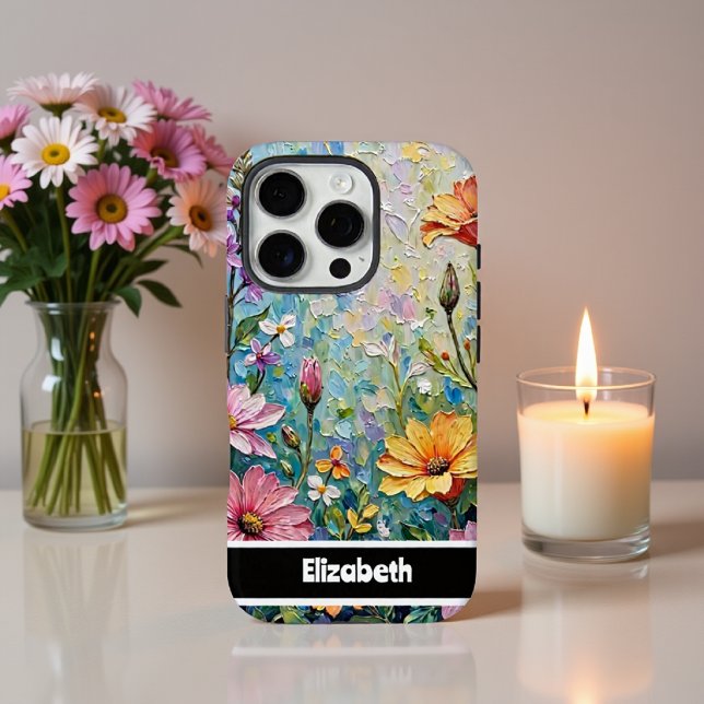 Funda iPhone 16 Pro Vibrante Impasto Floral Garden Smartphone (Subido por el creador)
