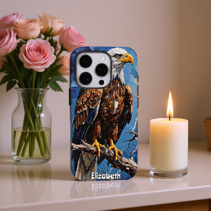 Funda iPhone 16 Pro Vigilancia de tormentas: águila en rama estéril