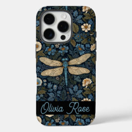 Funda iPhone 16 Pro Vintage blue Dragonfly
