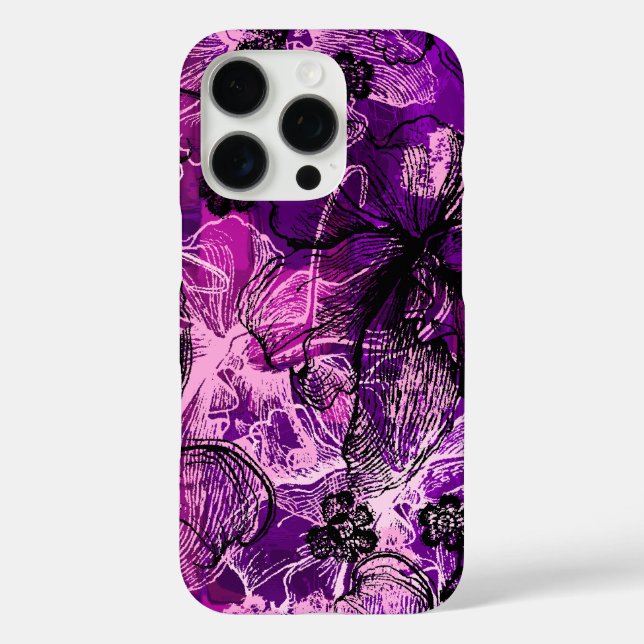 Funda iPhone 16 Pro Wahine Lace Hawaii Orquídea Rosa (Reverso )