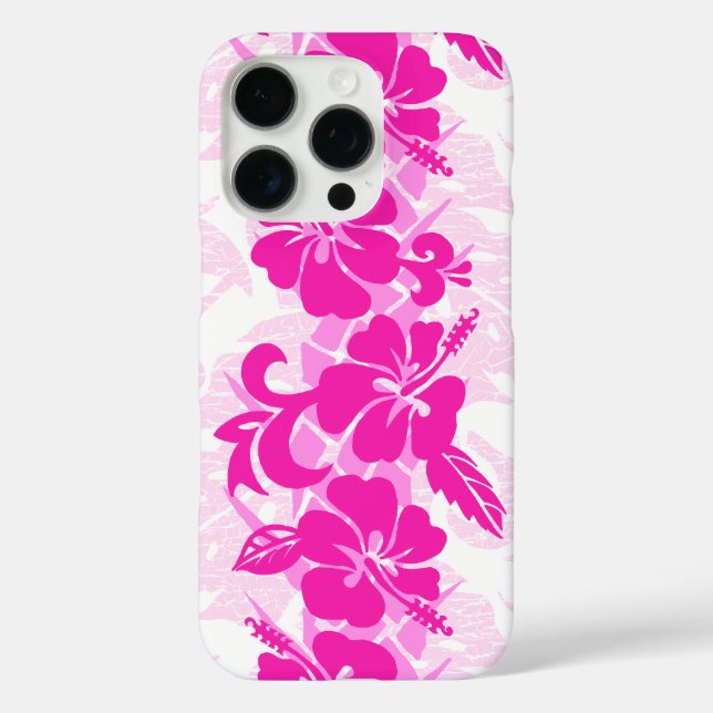 Funda iPhone 16 Pro Waikoloa Hawai Hibiscus Floral Pink (Reverso )