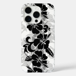 Funda iPhone 16 Pro Waikoloa Hawaiano Hibiscus Floral Black