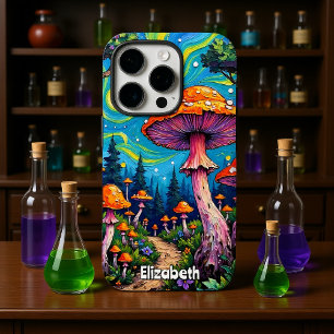 Funda iPhone 16 Pro Whimsical Mushroom Meadow