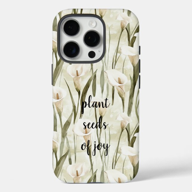 Funda iPhone 16 Pro White Calla Lily Floral Joy (Reverso )