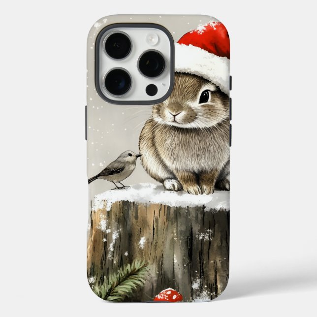 Funda iPhone 16 Pro Winter Santa Bunny Wonderland (Reverso )